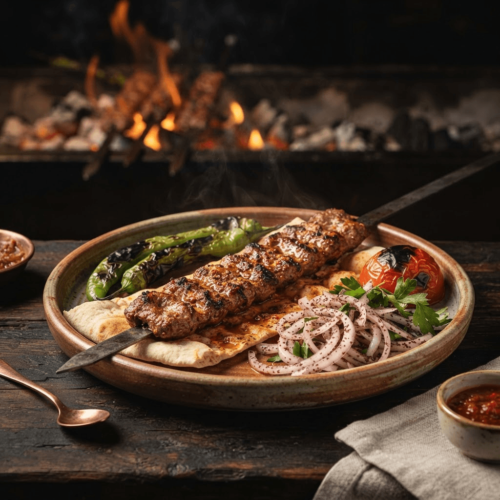 Kömür ateşinde pişen kebap